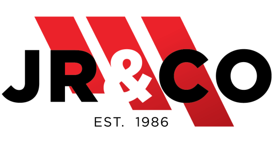 Logo for JR & Co. roofing.