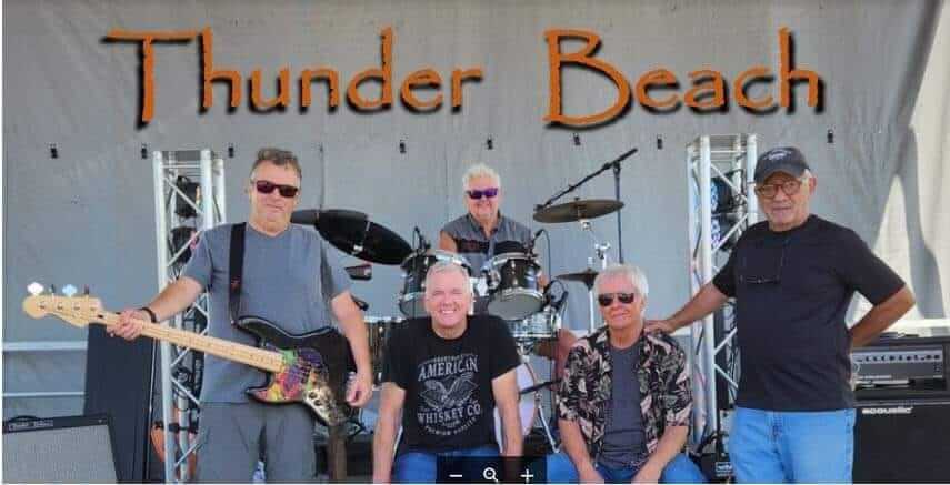 The members of the band Thunder Beach.