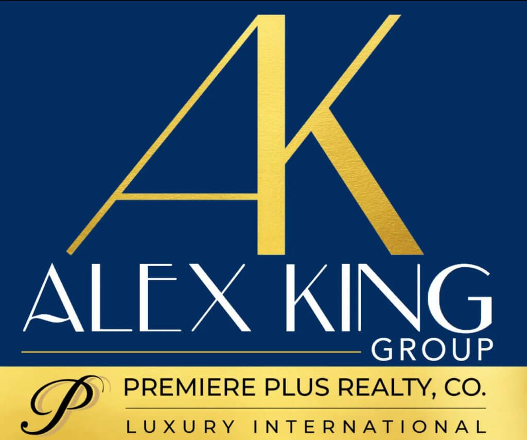 A logo for Alex King Group, with the company name in stylish font.