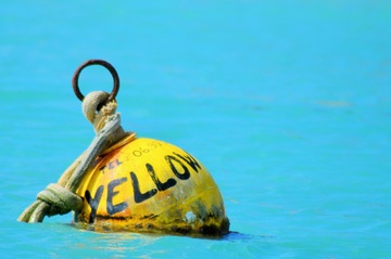 Mooring ball in the Matanzas Pass Mooring Field